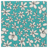 tuinbloemen blauw stof (Close Up)