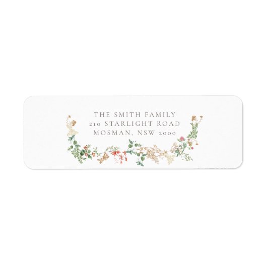 Tuinbloemen Bloem Retouradres Label (Voorkant)