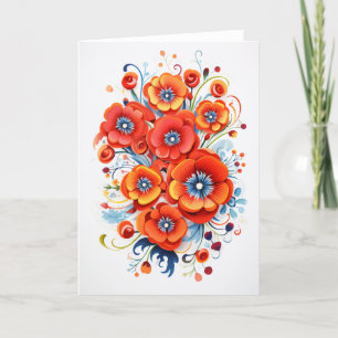 Tuinbloemen Bloemen Kunst Feestdagen Kaart
