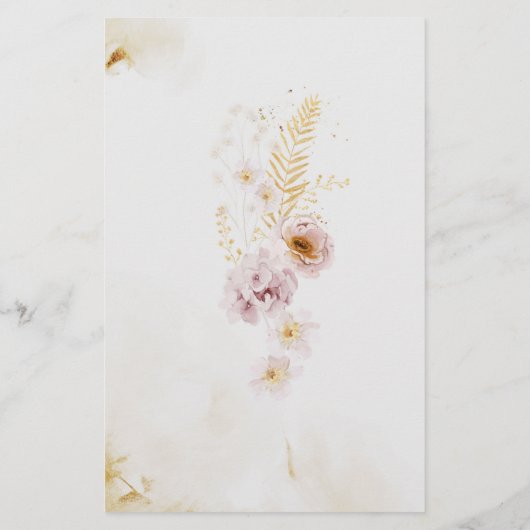 Tuinbloemen boho voorspellingen voor baby (Achterkant)