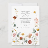 Tuinbloemen Botanische foto's bruiloft Kaart (Voorkant)