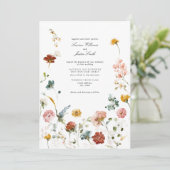 Tuinbloemen Botanische foto's bruiloft Kaart (Staand voorkant)