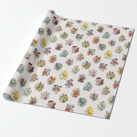 Tuinbloemen Cadeaupapier (Uitgerold)
