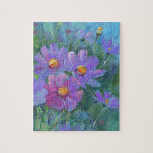 Tuinbloemen (Cosmos bipinnatus, Mexicaanse Pasen) Legpuzzel