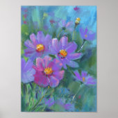 Tuinbloemen (Cosmos bipinnatus, Mexicaanse Pasen) Poster (Voorkant)