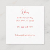 Tuinbloemen en Triple Lijst Visitekaartje (Achterkant)