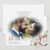Tuinbloemen Foto Bruiloft / Jubileum Kaart (Voorkant / Achterkant)
