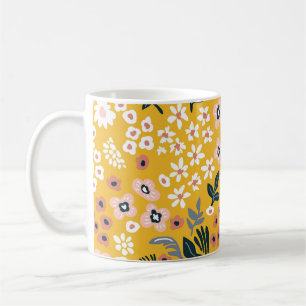 Tuinbloemen: geel charme. koffiemok