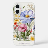 Tuinbloemen gepersonaliseerde naam Case-Mate iPhone case (Achterkant)