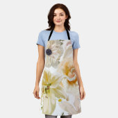 Tuinbloemen. Magische lelie, roos, anemoon. Schort (Gedragen)