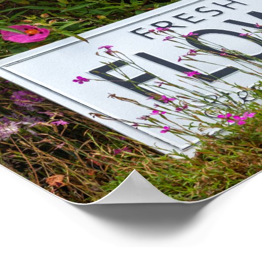 Tuinbloemen met vers afgesneden bloem 0711 poster (Hoek)