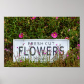 Tuinbloemen met vers afgesneden bloem 0711 poster (Voorkant)