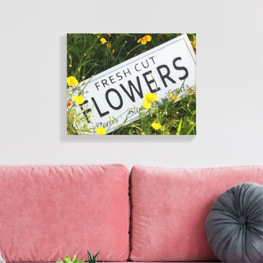 Tuinbloemen met vers afgesneden bloem 0753 canvas afdruk (Insitu (Woonkamer))