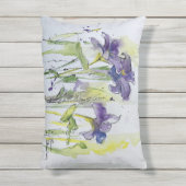 Tuinbloemen op voorkant, rood op achterkant buitenkussen (Voorkant (verticaal))