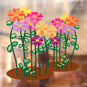 Tuinbloemen Raamsticker (Vel 2)