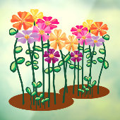Tuinbloemen Raamsticker (Vel 3)