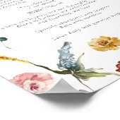 Tuinbloemen Recept voor een Gelukkig Huwelijk Post Poster (Hoek)