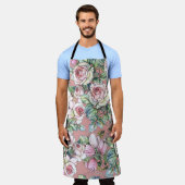 Tuinbloemen roos met in waterco geverfde tulpen schort (Gedragen)