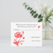 Tuinbloemen RSVP Kaart (Staand voorkant)