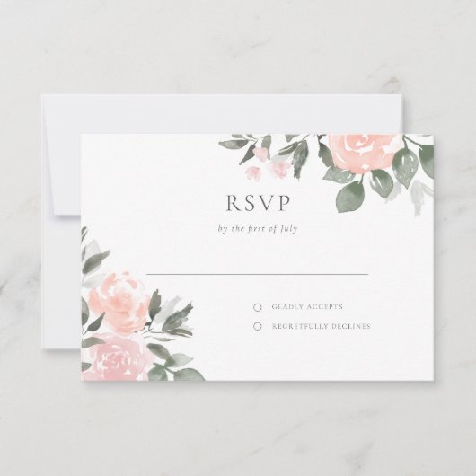 Tuinbloemen RSVP Kaartje (Voorkant)