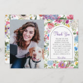 tuinbloemen script bedankkaart (Voorkant / Achterkant)