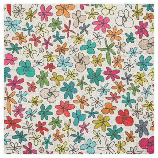 tuinbloemen stof (Swatch)