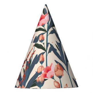 Tuinbloemen: tropische botanische Vintage Feesthoedjes