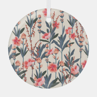 Tuinbloemen: tropische botanische Vintage Glas Ornament