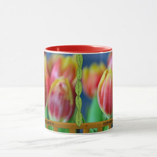 Tuinbloemen tulpen Ik hou van mijn persoonlijke tu Mok (Midden)