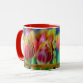 Tuinbloemen tulpen Ik hou van mijn persoonlijke tu Mok (Voorkant links)