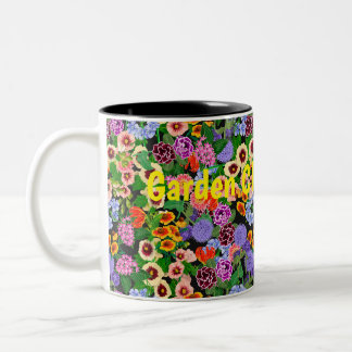 Tuinbloemen Vet Tweekleurige Koffiemok