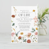 Tuinbloemen Viering van het leven Kaart (Staand voorkant)