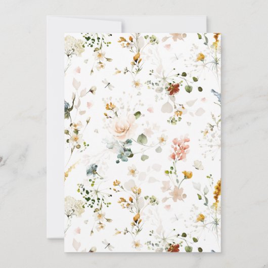 Tuinbloemen Viering van het leven Kaart (Achterkant)