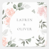 Tuinbloemen Vierkante Sticker (Voorkant)