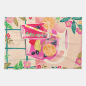 tuinbloemen voor de drink van fruit theedoek (Horizontaal)