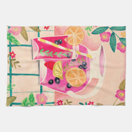 tuinbloemen voor de drink van fruit theedoek