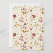 Tuinbloemen Waterverf Bruidsthee Kaart (Achterkant)