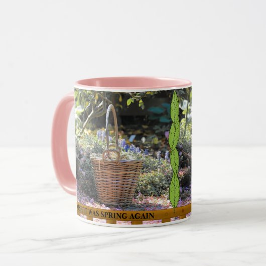 Tuinbloemen Wens dat het weer lente was persoonlij Mok (Voorkant links)