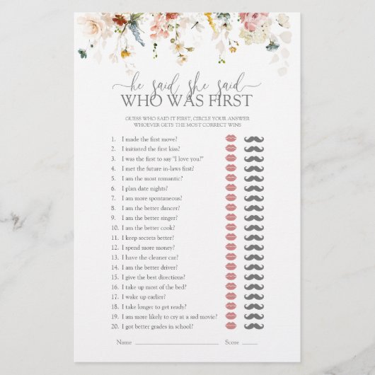 Tuinbloemen zei hij dat ze Vrijgezellenfeest spel (Voorkant)