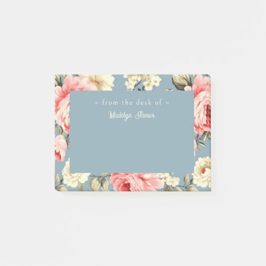 Tuinbloemenpatroon Persoonlijk Post-it® Notes (Voorkant)