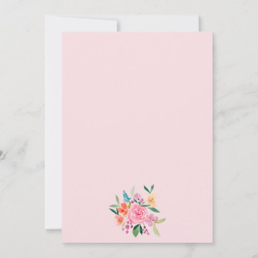  tuinbloemetjesboog waterverf Sweet 16 Kaart (Achterkant)