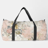 Tuinbloemmotief met distressed look plunjezak (Voorkant)
