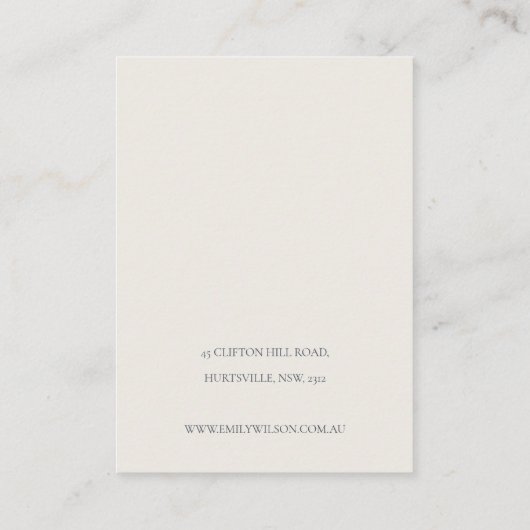 Tuinboardvlinder met oormerk Ketting Visitekaartje (Achterkant)