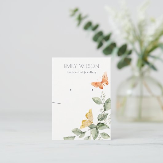 Tuinboardvlinder met oormerk Ketting Visitekaartje (Staand voorkant)