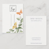 Tuinbocht Butterflies Logo Hair Clip Display Visitekaartje (Voorkant / Achterkant)