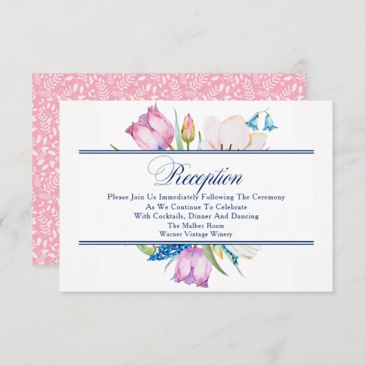 Tuinboeket receptie kaart (Voorkant / Achterkant)