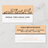 Tuinboer Boerderij Butcher Animals Visitekaartje (Voorkant / Achterkant)