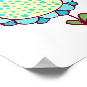 Tuinboer met bloemen poster (Hoek)