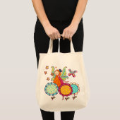 Tuinboer met bloemen tote bag (Voorkant (product))