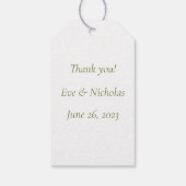 Tuinboer met Label met olievleisteen Cadeaulabel (Achterkant)